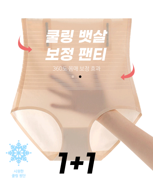 (1+1) 쿨링원단 뱃살똥배 보정속옷 이너 팬티(acc541)