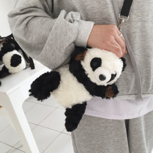 안아주세용 귀여운 팬더 인형 크로스 숄더백(mbg1006)