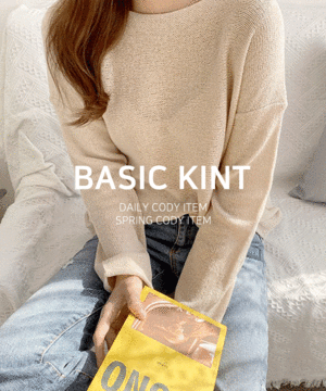 여성스러운 루즈핏 입술넥 니트(knit626)