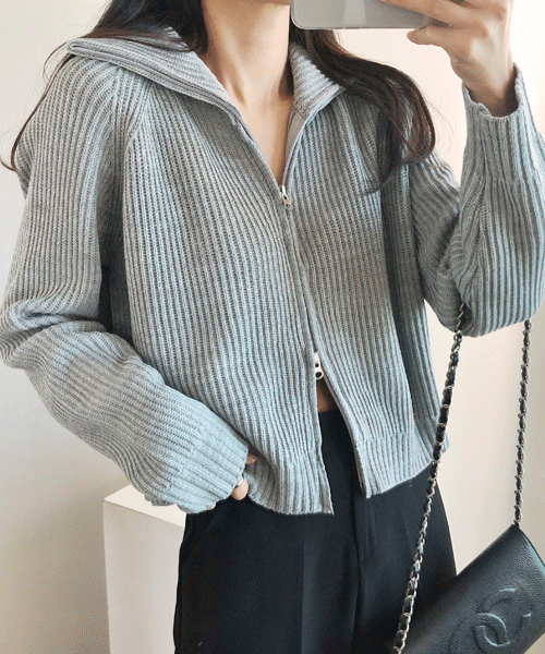 패션의완성 투웨이 지퍼 니트 집업 가디건(knit831)